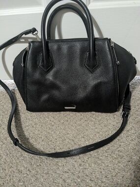 Rebecca Minkoff Black Leather Satchel Handbag